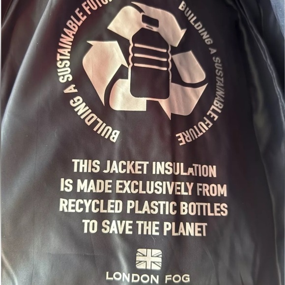 London Fog Men's Insulated Puffer Jacket Size Medium Red & Navy Blue EUC - Picture 9 of 13